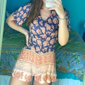 Floral print romper